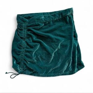 Free People Teal Velvet Skirt